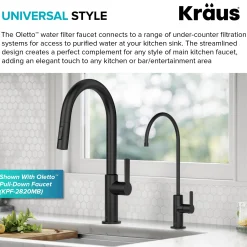 Hot Oletto Drinking Water Filter Faucet in Matte Black Single Hole|Water Filter Faucets