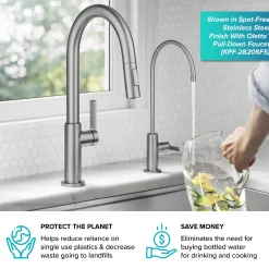 Hot Oletto Drinking Water Filter Faucet in Matte Black Single Hole|Water Filter Faucets