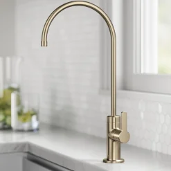 Best Oletto Drinking Water Filter Faucet in Spot-Free Antique Champagne Bronze Single Hole|Water Filter Faucets
