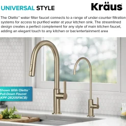 Best Oletto Drinking Water Filter Faucet in Spot-Free Antique Champagne Bronze Single Hole|Water Filter Faucets
