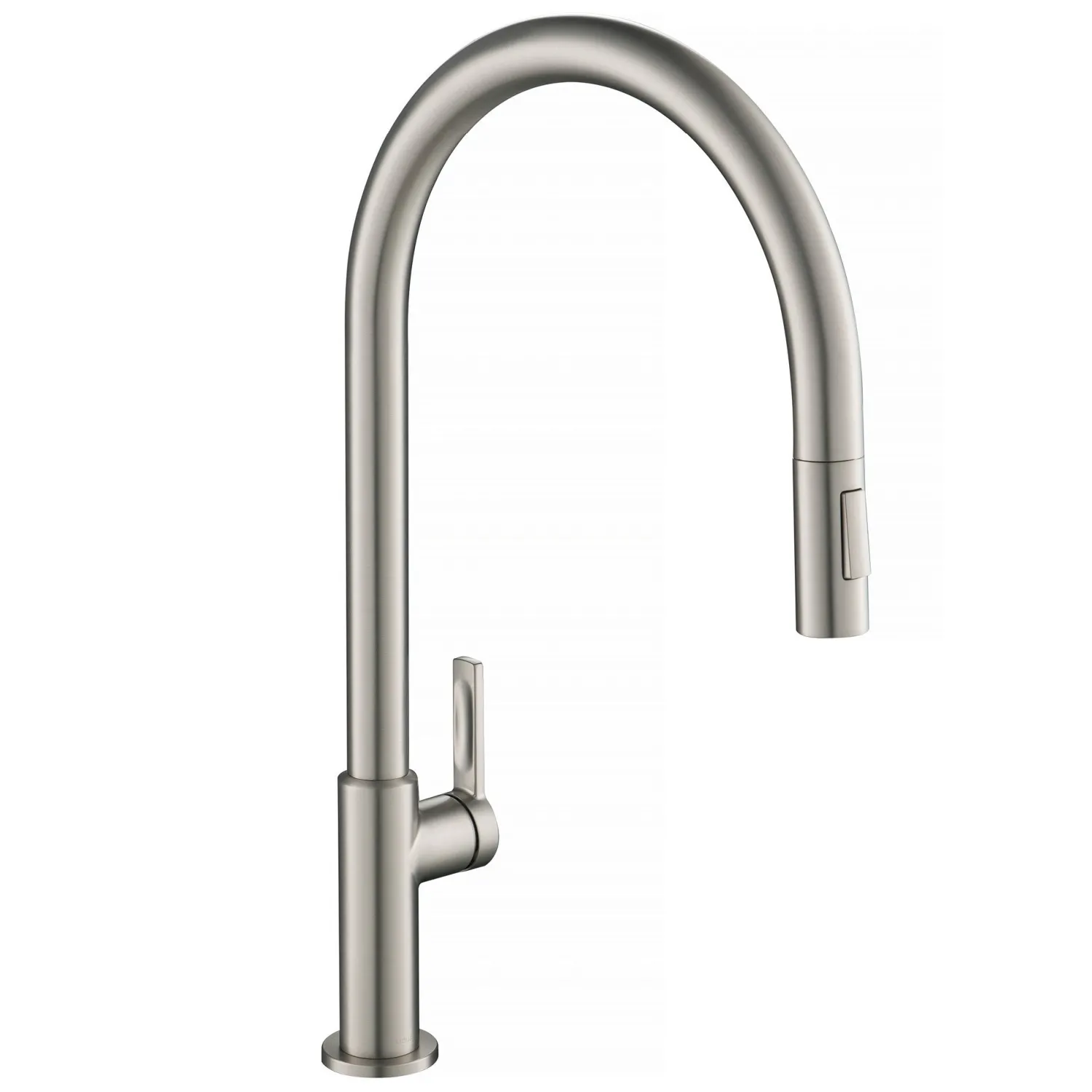 New Oletto High-Arc Single Handle Pull-Down Kitchen Faucet in Spot Free Stainless Steel Single Hole
