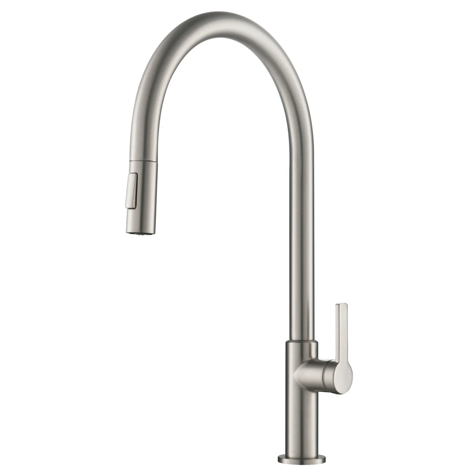 New Oletto High-Arc Single Handle Pull-Down Kitchen Faucet in Spot Free Stainless Steel Single Hole