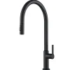 Oletto High-Arc Single Handle Pull-Down Kitchen Faucet in Matte Black Single Hole