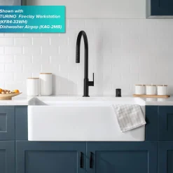 Oletto High-Arc Single Handle Pull-Down Kitchen Faucet in Matte Black Single Hole