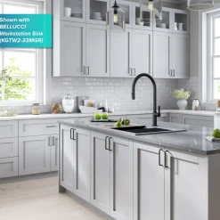 Oletto High-Arc Single Handle Pull-Down Kitchen Faucet in Matte Black Single Hole