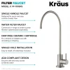 Discount Oletto Pull-Down Kitchen Faucet & Purita Water Filter Faucet in Spot Free Stainless Steel Single Hole|Water Filter Faucets