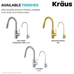 Best Oletto Pull-Down Kitchen Faucet & Purita Water Filter Faucet in Brushed Brass Single Hole|Water Filter Faucets
