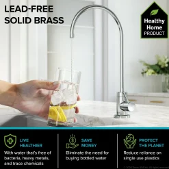 Sale Oletto Pull-Down Kitchen Faucet & Purita Water Filter Faucet in Chrome Single Hole|Water Filter Faucets