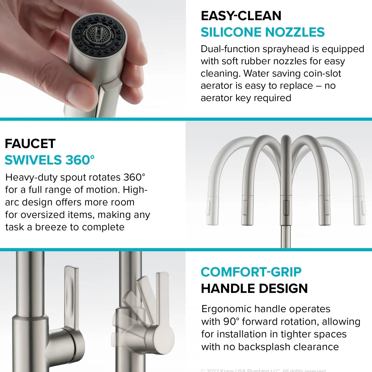 Oletto Single Handle Brushed Brass & Matte Black Pull-Down Kitchen Faucet Single Hole