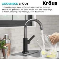Outlet Oletto Single Handle Matte Black & Black Stainless Steel Kitchen Bar Faucet Single Hole|Bar Faucets