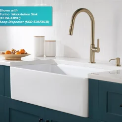 Online Oletto Single Handle Pull-Down Kitchen Faucet in Spot Free Antique Champagne Bronze Single Hole