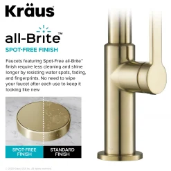 Online Oletto Single Handle Pull-Down Kitchen Faucet in Spot Free Antique Champagne Bronze Single Hole