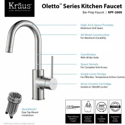 Online Oletto Single Lever Kitchen Bar Faucet in Chrome Bar Faucets