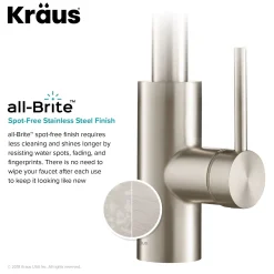 New Oletto Single Lever Pull Down Kitchen Faucet in Spot Free all-Brite Stainless Steel Single Hole