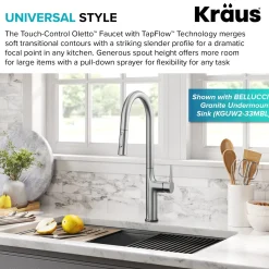 Online  Oletto Tall Modern Single-Handle Touch Activated with Pull Down Sprayer in Spot Free Stainless Steel Touchless, Sensor And Tap Activated Kitchen Faucets