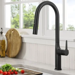 Online  Oletto Tall Modern Single-Handle Touch Activated with Pull Down Sprayer in Matte Black Touchless, Sensor And Tap Activated Kitchen Faucets