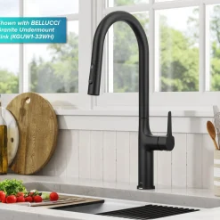 Online  Oletto Tall Modern Single-Handle Touch Activated with Pull Down Sprayer in Matte Black Touchless, Sensor And Tap Activated Kitchen Faucets