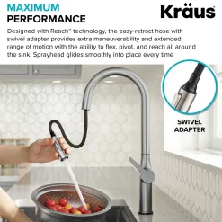 Online  Oletto Tall Modern Single-Handle Touch Activated with Pull Down Sprayer in Matte Black Touchless, Sensor And Tap Activated Kitchen Faucets