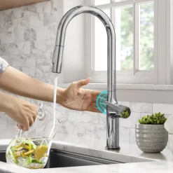 New  Oletto Tall Modern Single-Handle Touch Activated with Pull Down Sprayer in Chrome Touchless, Sensor And Tap Activated Kitchen Faucets