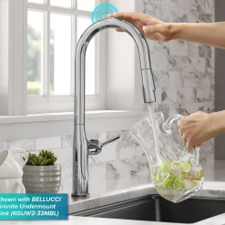New  Oletto Tall Modern Single-Handle Touch Activated with Pull Down Sprayer in Chrome Touchless, Sensor And Tap Activated Kitchen Faucets