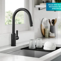 Clearance Oletto Touchless Pull-Down Kitchen Faucet in Matte Black Touchless, Sensor And Tap Activated Kitchen Faucets|Single Hole
