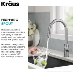 Online Oletto Touchless Pull-Down Kitchen Faucet in Spot-Free Stainless Steel Touchless, Sensor And Tap Activated Kitchen Faucets|Single Hole