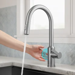 Online Oletto Touchless Pull-Down Kitchen Faucet in Spot-Free Stainless Steel Touchless, Sensor And Tap Activated Kitchen Faucets|Single Hole