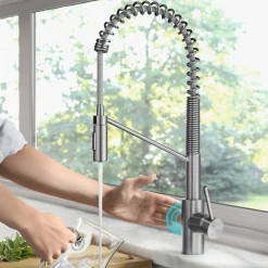 Online Oletto Touchless Pull-Down Single Handle Faucet in Spot Free Stainless Steel Touchless, Sensor And Tap Activated Kitchen Faucets|Single Hole