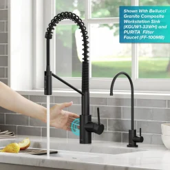 Sale Oletto Touchless Pull-Down Single Handle Faucet in Matte Black Touchless, Sensor And Tap Activated Kitchen Faucets|Single Hole