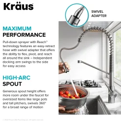 Sale Oletto Touchless Pull-Down Single Handle Faucet in Matte Black Touchless, Sensor And Tap Activated Kitchen Faucets|Single Hole