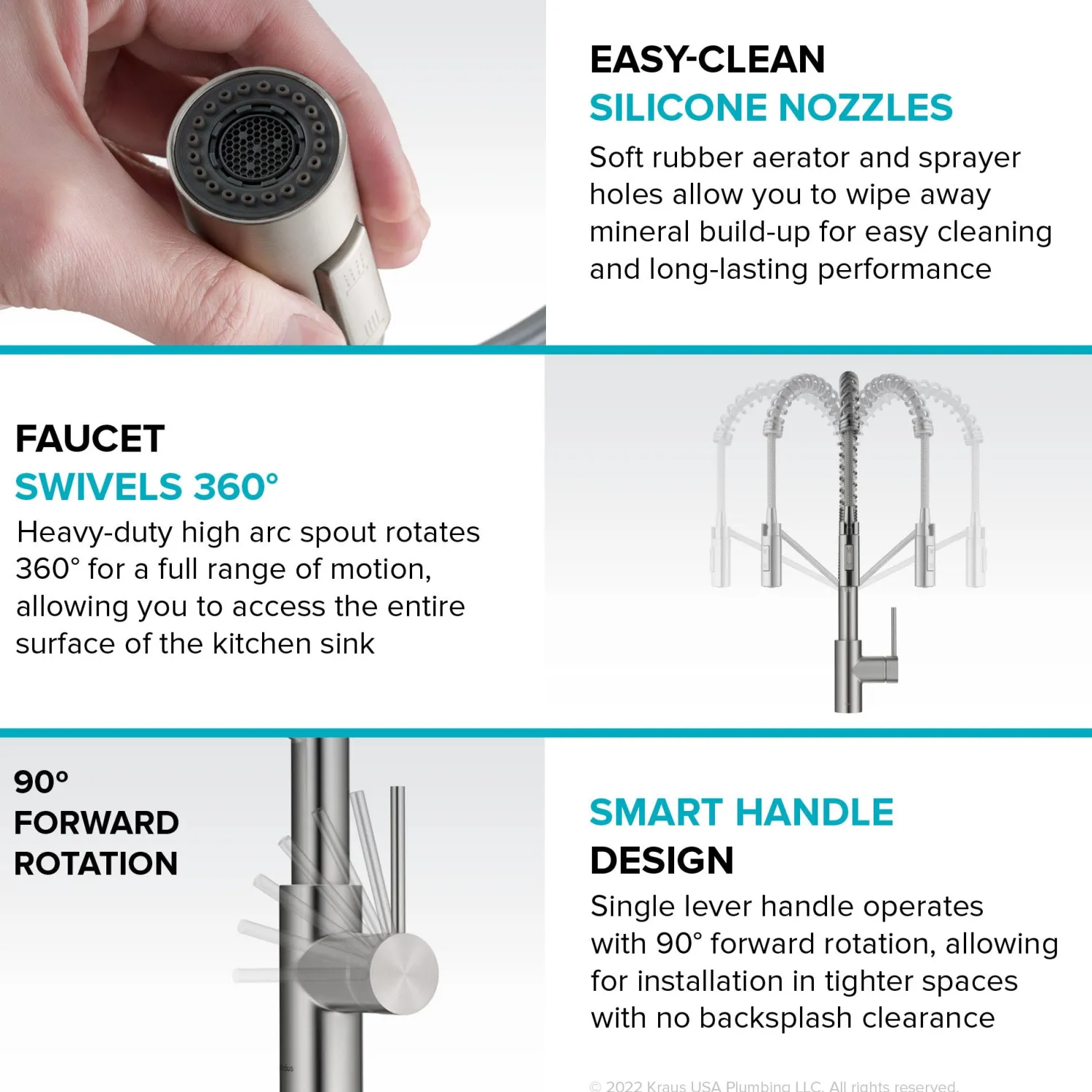 Discount Oletto Touchless Pull-Down Single Handle Faucet in Spot Free Antique Champagne Bronze Touchless, Sensor And Tap Activated Kitchen Faucets|Single Hole