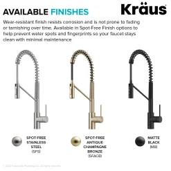 Discount Oletto Touchless Pull-Down Single Handle Faucet in Spot Free Antique Champagne Bronze Touchless, Sensor And Tap Activated Kitchen Faucets|Single Hole