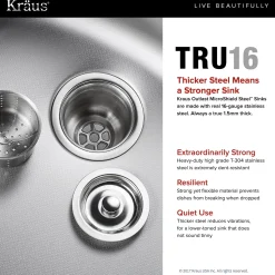 Outlast MicroShield Scratch-Resist Stainless Steel Undermount 50/50 Double Bowl Sink, 32