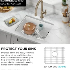 Discount Pintura 21" Undermount Enameled Single Bowl Kitchen Sink in White Single Bowl Sinks|Undermount Sinks