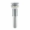 Pop-Up Drain for Bathroom Sink in Chrome Sink Drains|Overflow Bathroom Sink Drains