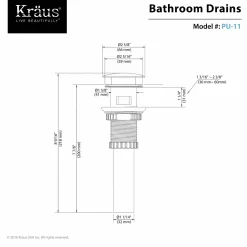 Pop-Up Drain for Bathroom Sink in Chrome Sink Drains|Overflow Bathroom Sink Drains