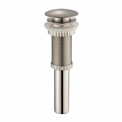 New Pop-Up Drain for Bathroom Sink in Satin Nickel Sink Drains|Overflow Bathroom Sink Drains