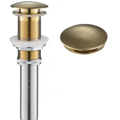 Best Pop-Up Drain for Bathroom Sink in Brushed Gold Sink Drains|Overflow Bathroom Sink Drains