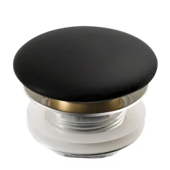 Clearance Pop-Up Drain with Porcelain Ceramic Top for Bathroom Sink without Overflow, Gloss Beige Sink Drains|Overflow Bathroom Sink Drains