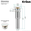 New Pop-Up Drain with Porcelain Ceramic Top for Bathroom Sink without Overflow, Gloss White Sink Drains|Overflow Bathroom Sink Drains