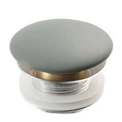 New Pop-Up Drain with Porcelain Ceramic Top for Bathroom Sink without Overflow, Gloss White Sink Drains|Overflow Bathroom Sink Drains