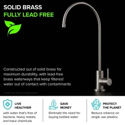 Hot Purita 100% Lead-Free Kitchen Water Filter Faucet in Spot Free Stainless Steel Single Hole|Water Filter Faucets
