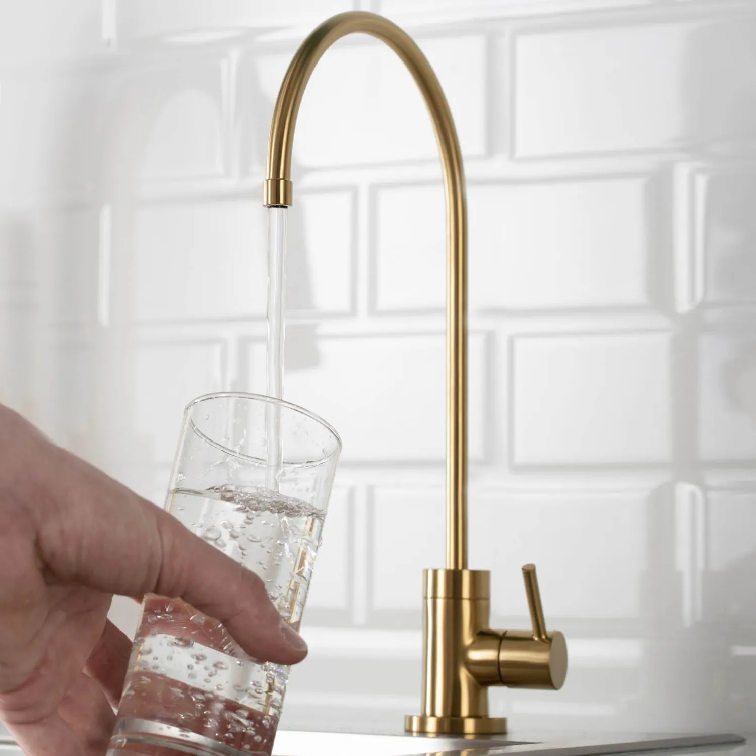 Outlet Purita 100% Lead-Free Kitchen Water Filter Faucet in Brushed Brass Single Hole|Water Filter Faucets