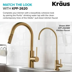 Outlet Purita 100% Lead-Free Kitchen Water Filter Faucet in Brushed Brass Single Hole|Water Filter Faucets