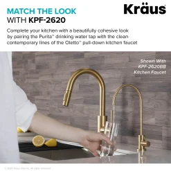 Purita 100% Lead-Free Kitchen Water Filter Faucet in Chrome Single Hole|Water Filter Faucets
