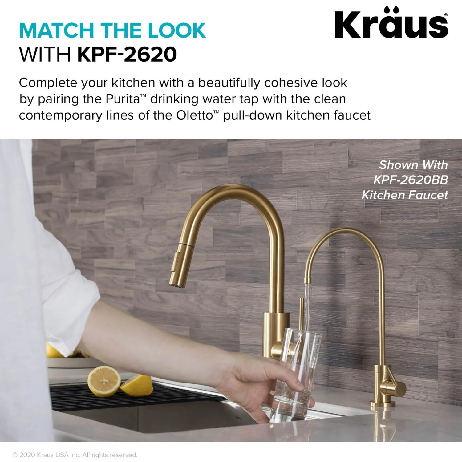 Purita 100% Lead-Free Kitchen Water Filter Faucet in Chrome Single Hole|Water Filter Faucets