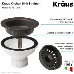 New Quarza 25" Dual Mount Single Bowl Granite Kitchen Sink in Brown Drop-In / Top Mount Sinks|Single Bowl Sinks