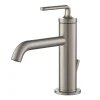 Online Ramus Single Handle Bathroom Sink Faucet with Lift Rod Drain in Spot Free Stainless Steel Single Hole