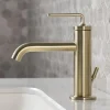 Discount Ramus Single Handle 2-Pack Bathroom Sink Faucet with Lift Rod Drain in Brushed Gold Single Hole