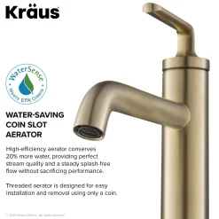 Discount Ramus Single Handle 2-Pack Bathroom Sink Faucet with Lift Rod Drain in Brushed Gold Single Hole